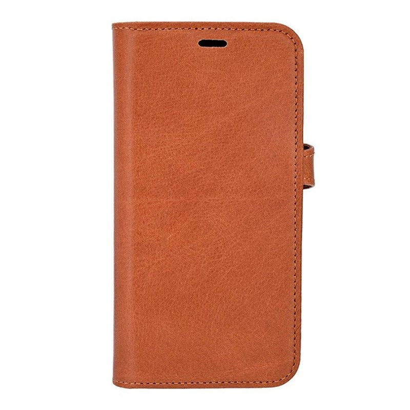 GEAR BUFFALO - iPhone 16e - 2-i-1 flipdeksel i ekte skinn - brun