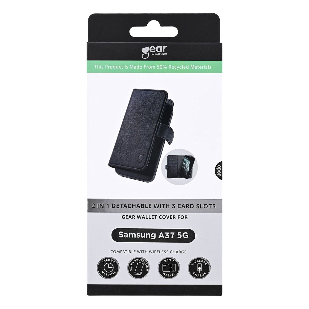 GEAR Samsung Galaxy A37 2-i-1 Flip Cover - Kunstlæder - Sort
