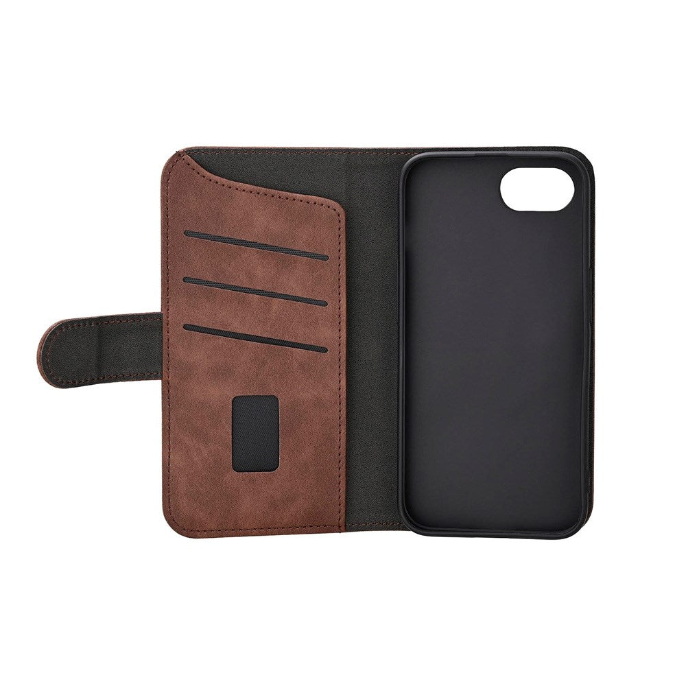 GEAR - iPhone 16e - Faux Leather Flip Cover - MagSafe kompatibel - Brun