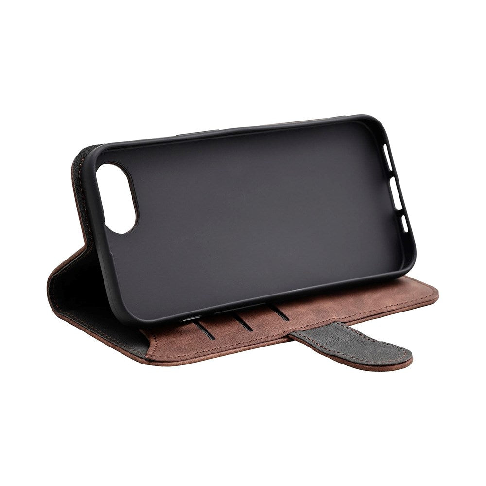 GEAR - iPhone 16e - Faux Leather Flip Cover - MagSafe kompatibel - Brun