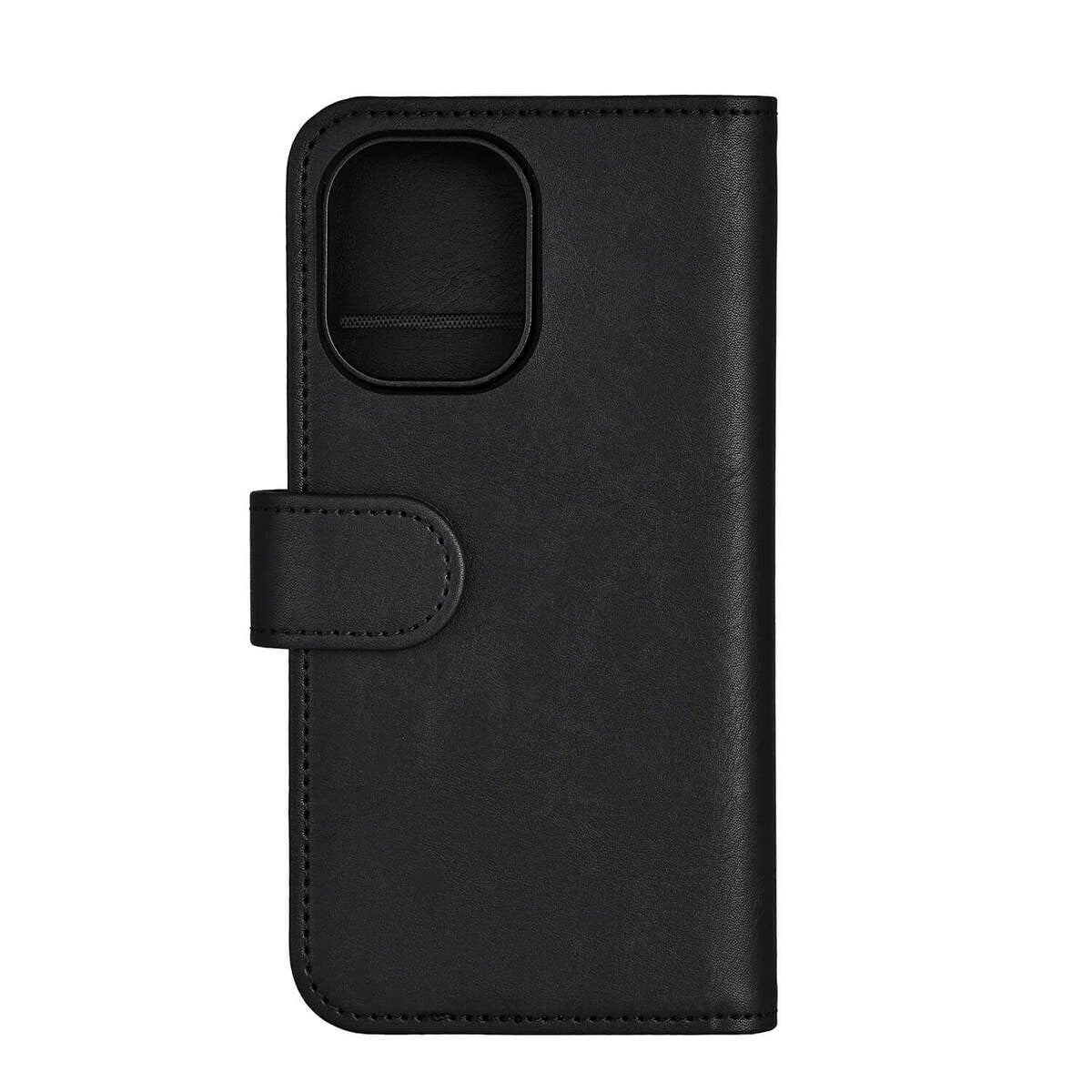 iPhone 16 GEAR Leather Flip Cover 2-i-1 w. Lommebok 3 kort - MagSafe-kompatibel - Svart
