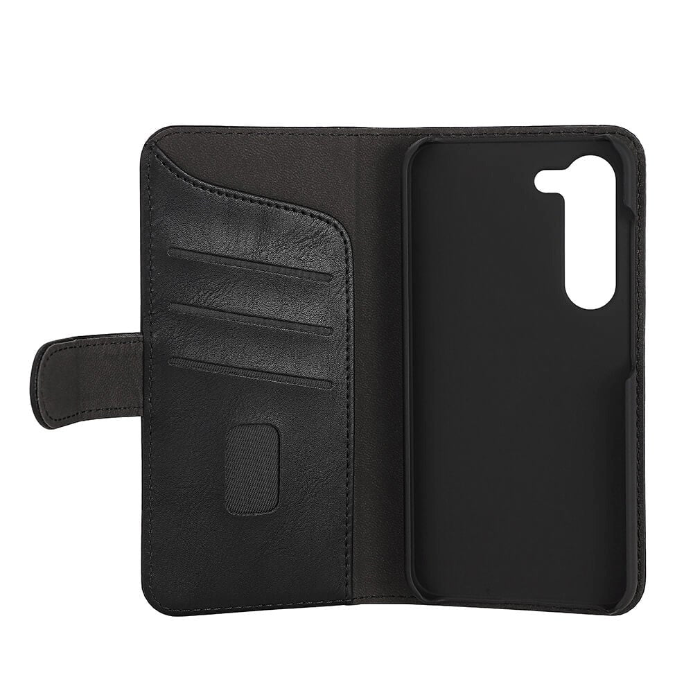Samsung Galaxy S23 Gear Wallet - Lær Flip Cover m. Lommebok - Svart