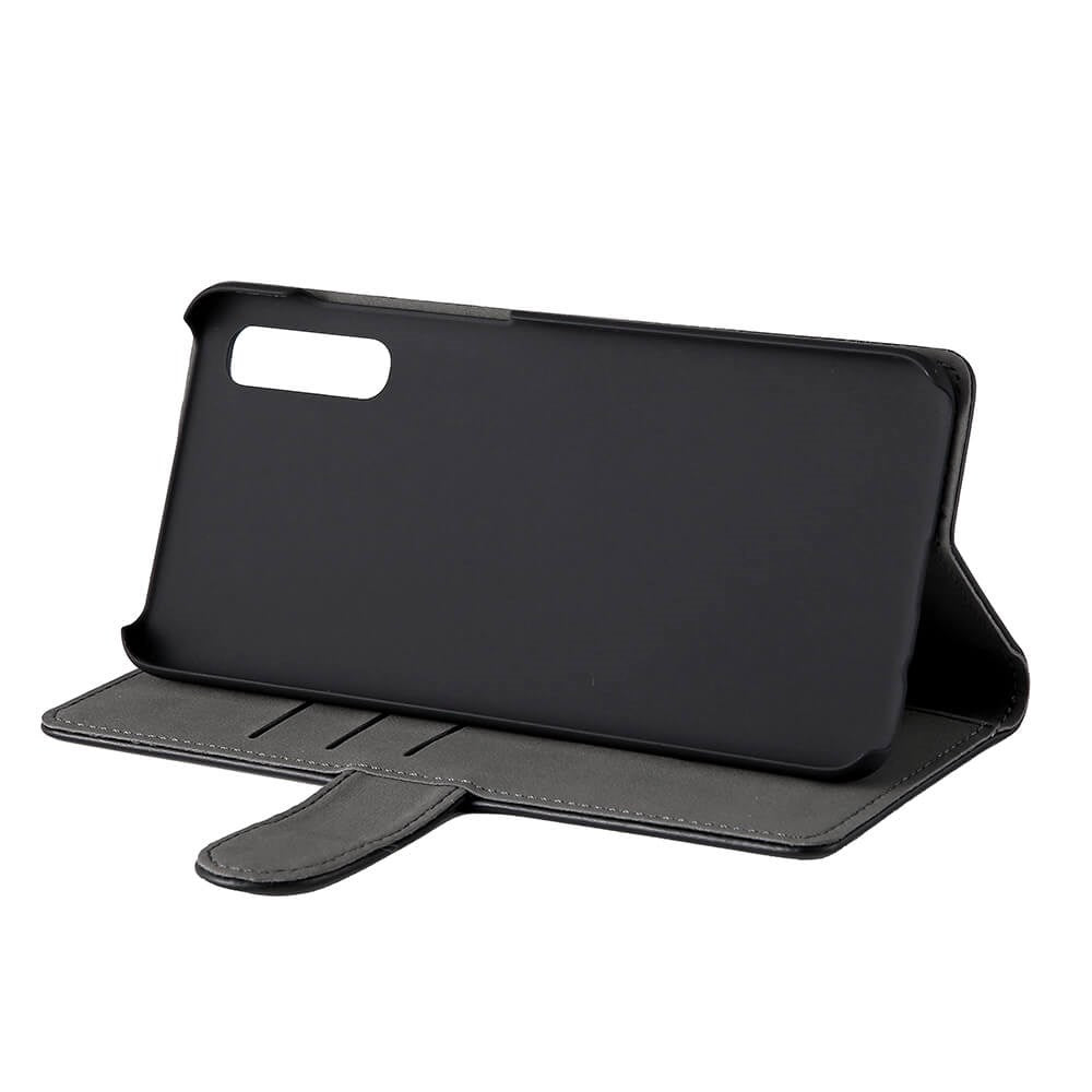 Samsung Galaxy A70 Gear Wallet - Skinndeksel m. Lommebok - Svart