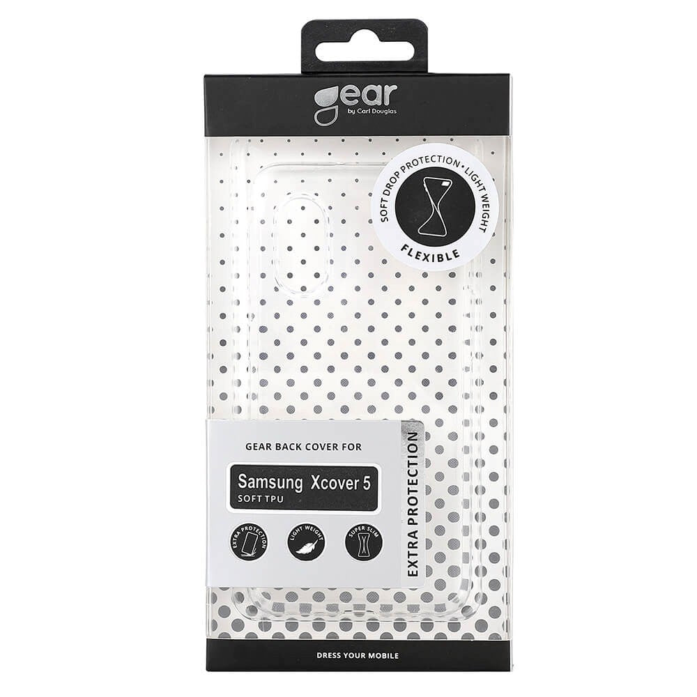 Samsung Galaxy XCover5 GEAR Fleksibelt Plastik Bagside Cover - Gennemsigtig