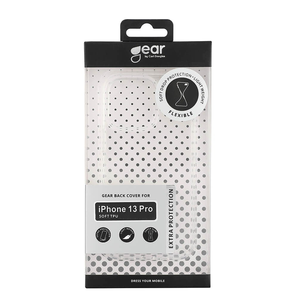 iPhone 13 Pro GEAR Fleksibelt Plastik Bagside Cover - Gennemsigtig