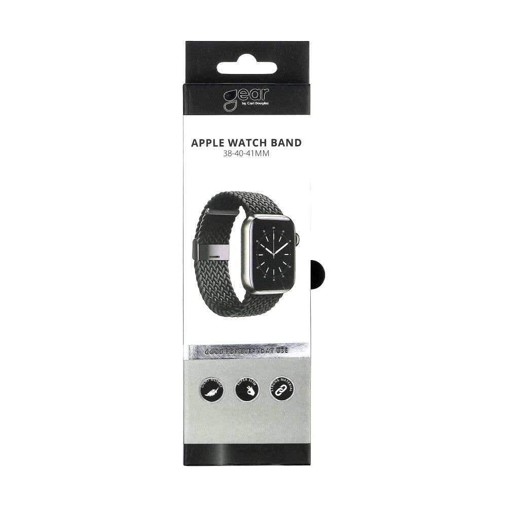 Apple Watch (38/40/SE/41/42mm) GEAR Braided Watch Band - Svart