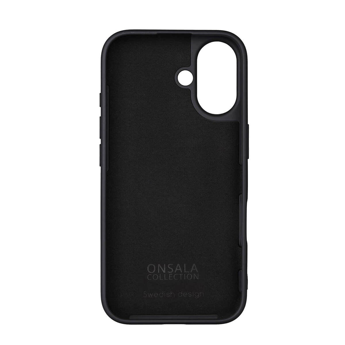 Onsala iPhone 16 Silikone Bagside Cover - MagSafe Kompatibelt - Sort