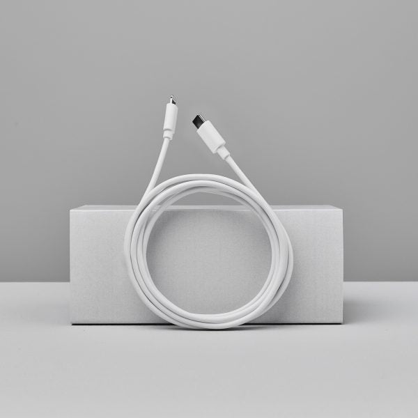 Smartline (3A/15W) USB-C til Lightning-kabel 2 m. - Hvit