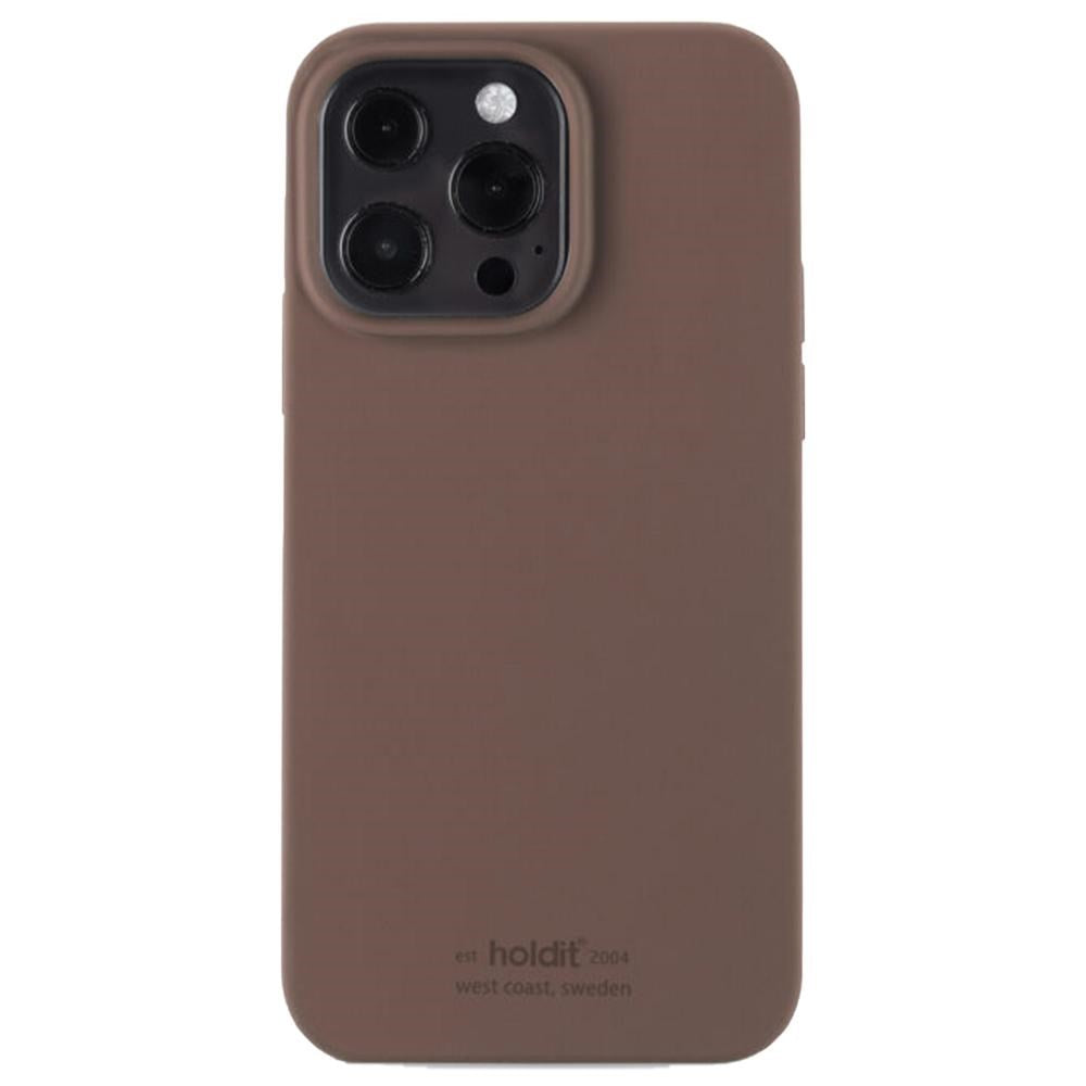 Holdit iPhone 13 Pro Max Soft Touch Silikondeksel - Mørkebrun