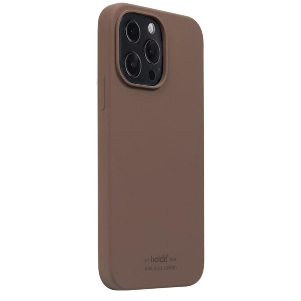 Holdit iPhone 13 Pro Max Soft Touch Silikondeksel - Mørkebrun