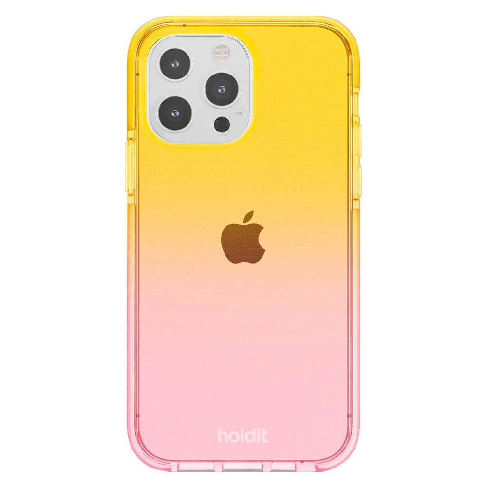 Holdit iPhone 13 Pro Seethru-deksel - Gradient Bright Pink/oransjejuice