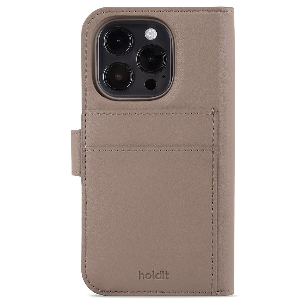 Holdit iPhone 15 Pro Lommebokveske Magnet Plus - Flip Cover - Mocha Brown