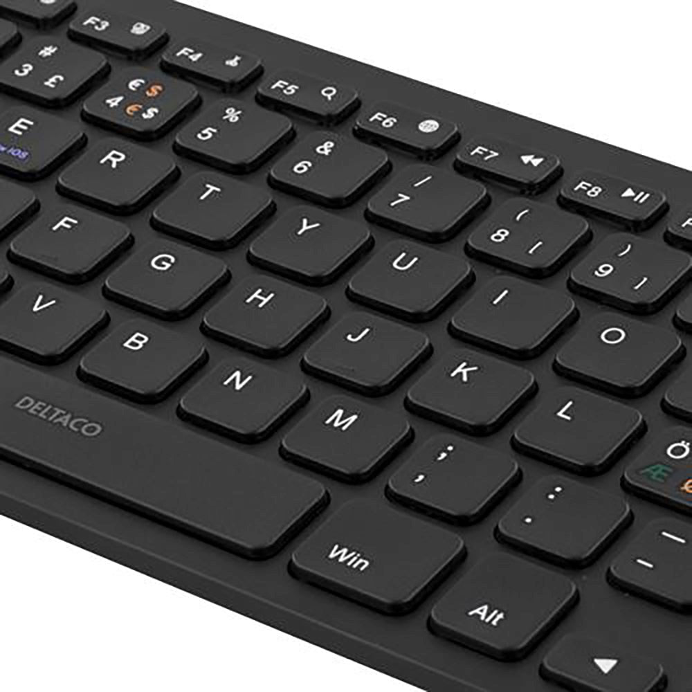 Universal Deltaco Bluetooth-tastatur TB-631 w. Dansk tastatur svart