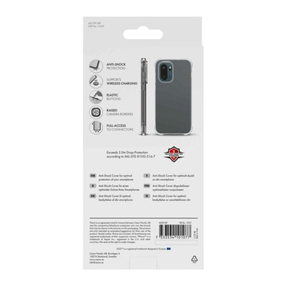 OnePlus 15R X2O Anti-Shock Plast Bagside Cover - Gennemsigtig