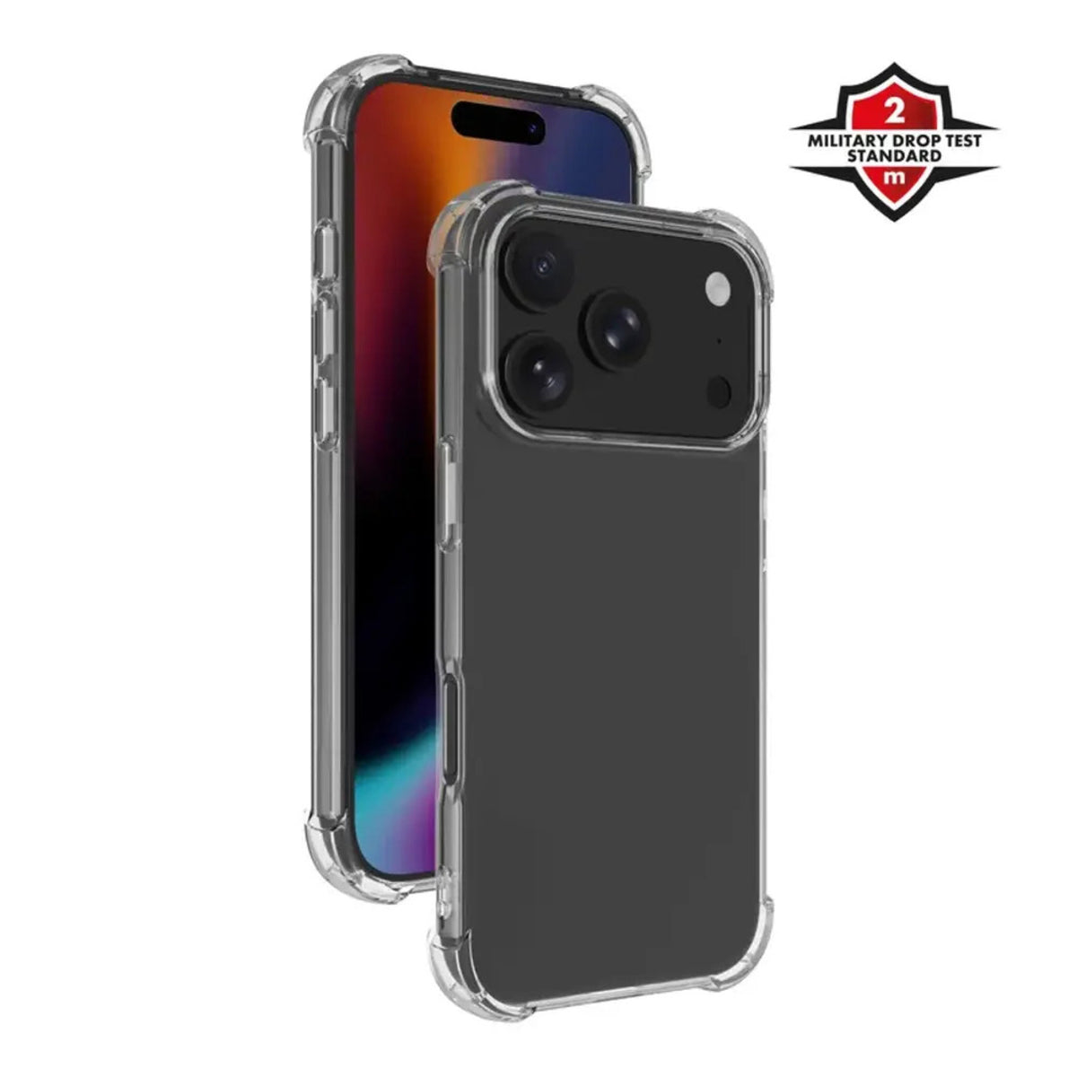 X2O iPhone 18 Pro Max / 17 Pro Max Anti-Shock Bagside Cover - Gennemsigtig