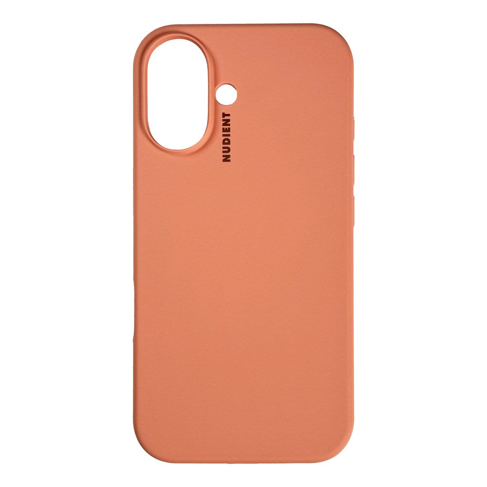 Nudient iPhone 16 Base Silikondeksel - Peach Orange