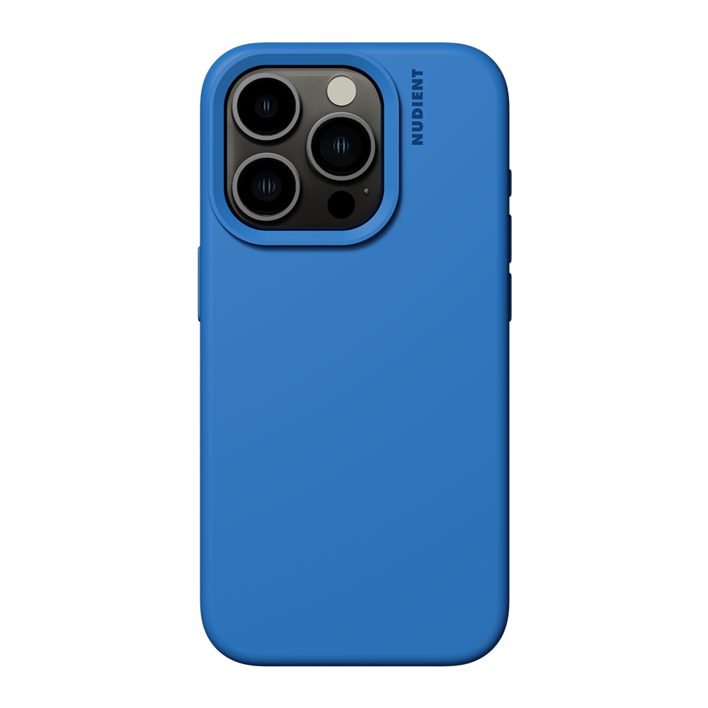 Nudient iPhone 15 Pro Base Silicone Cover - Vibrant Blue