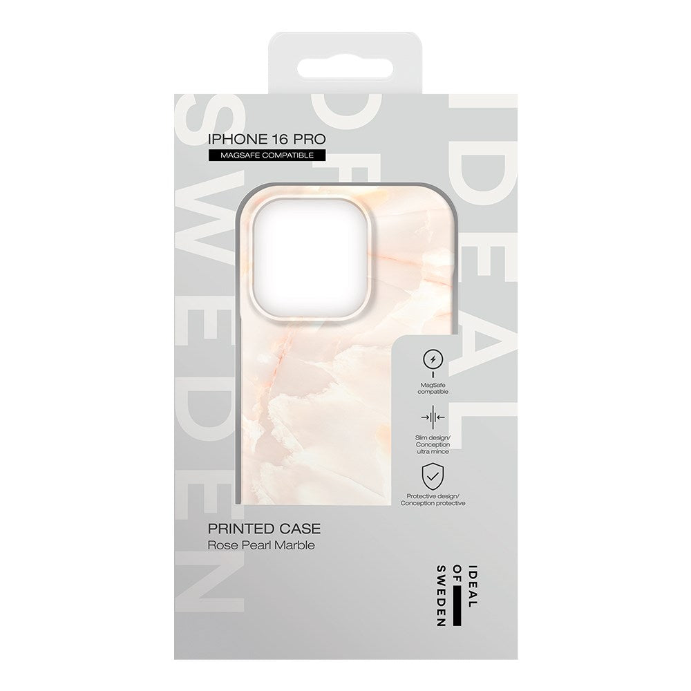 iPhone 16 Pro iDeal Of Sweden Fashion Case - MagSafe-kompatibel - Rose Pearl Marble