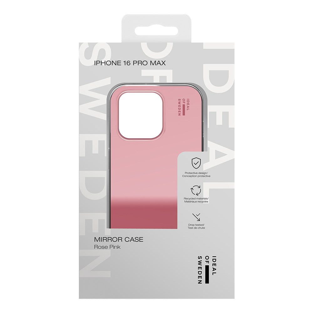 iPhone 16 Pro Max iDeal Of Sweden Speilveske - Mirror Rose Pink