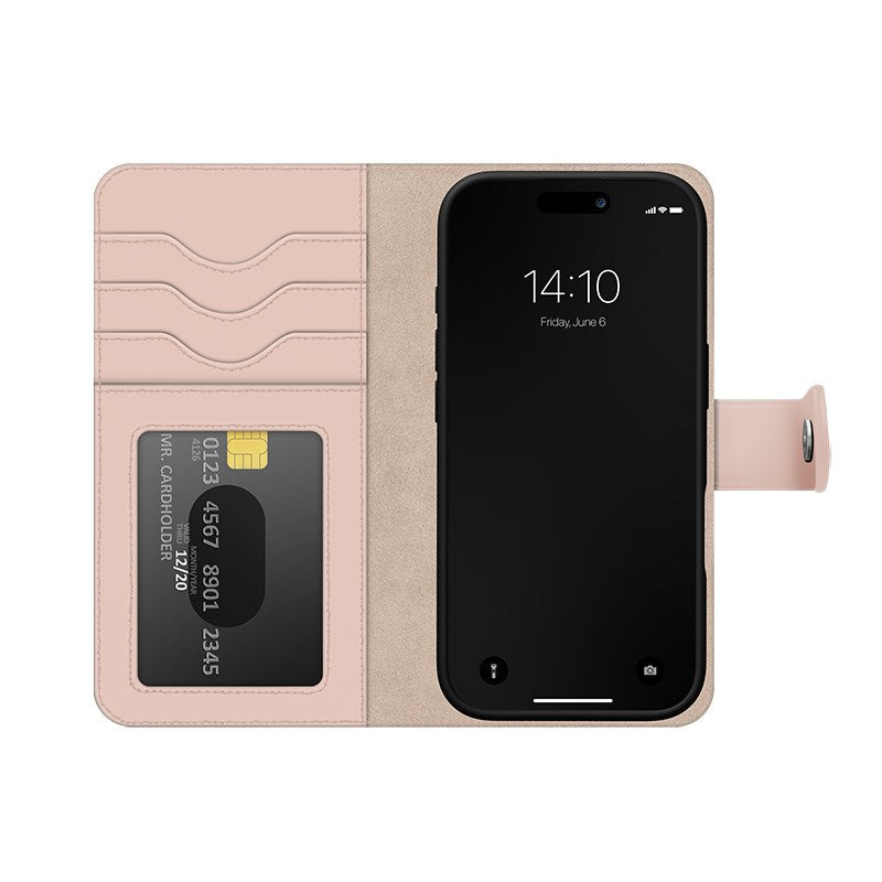 iDeal Of Sweden iPhone 16 Magnet Wallet+ Flip Deksel - Rosa