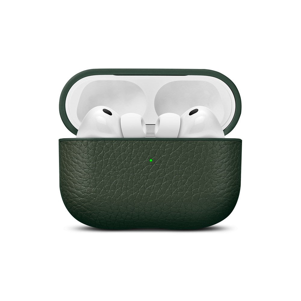 Apple AirPods Pro (3. gen.) - WOOLNUT Ægte Læder Cover - Grøn