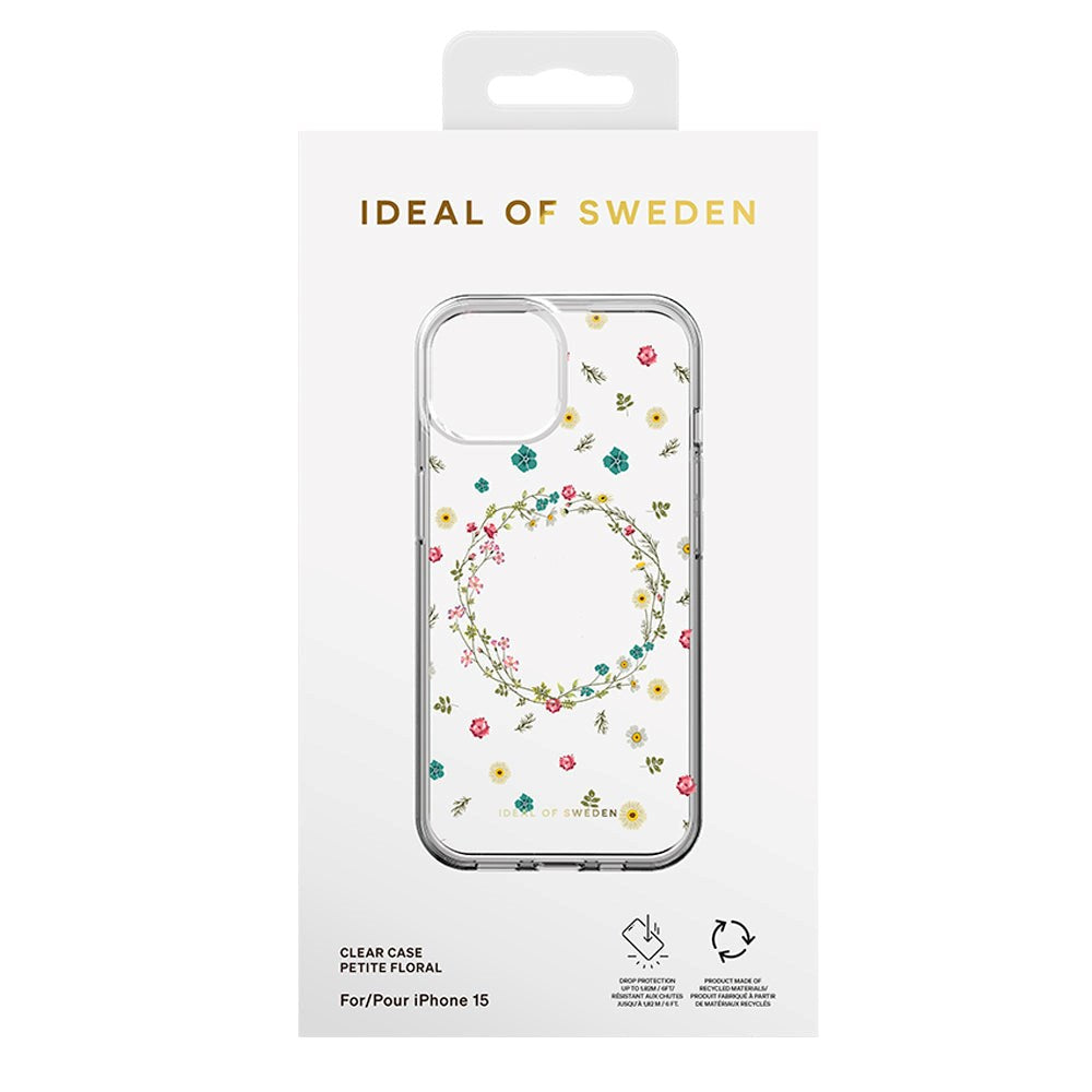 iPhone 15 iDeal Of Sweden gjennomsiktig deksel - Petite Floral