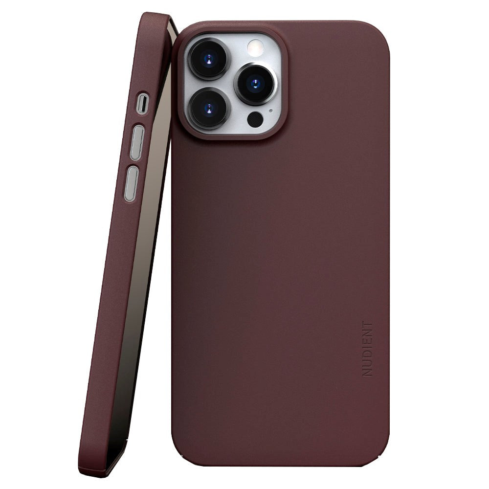 Nudient Thin Case V3 iPhone 13 Pro Max Bagside Cover - Sangria Red
