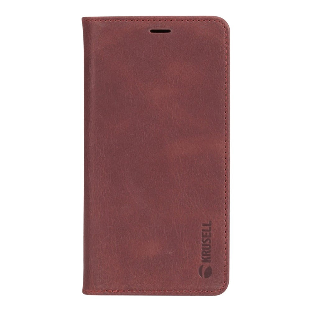 Krusell Sunne 2 Card Folio Wallet iPhone Xs Max Læder Flip Cover - Rød