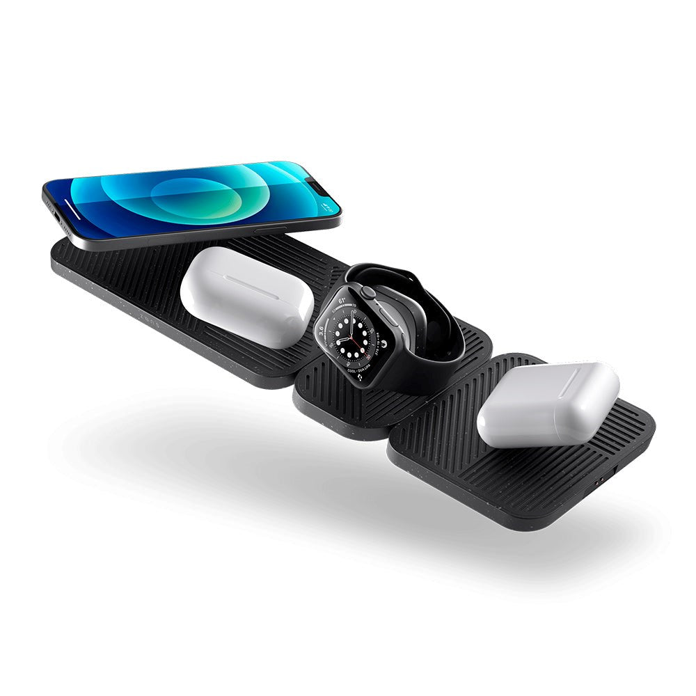 Zens Modular Series (Main Station) - Duo trådløs lader 15W Inkl. Strømforsyning - Sort