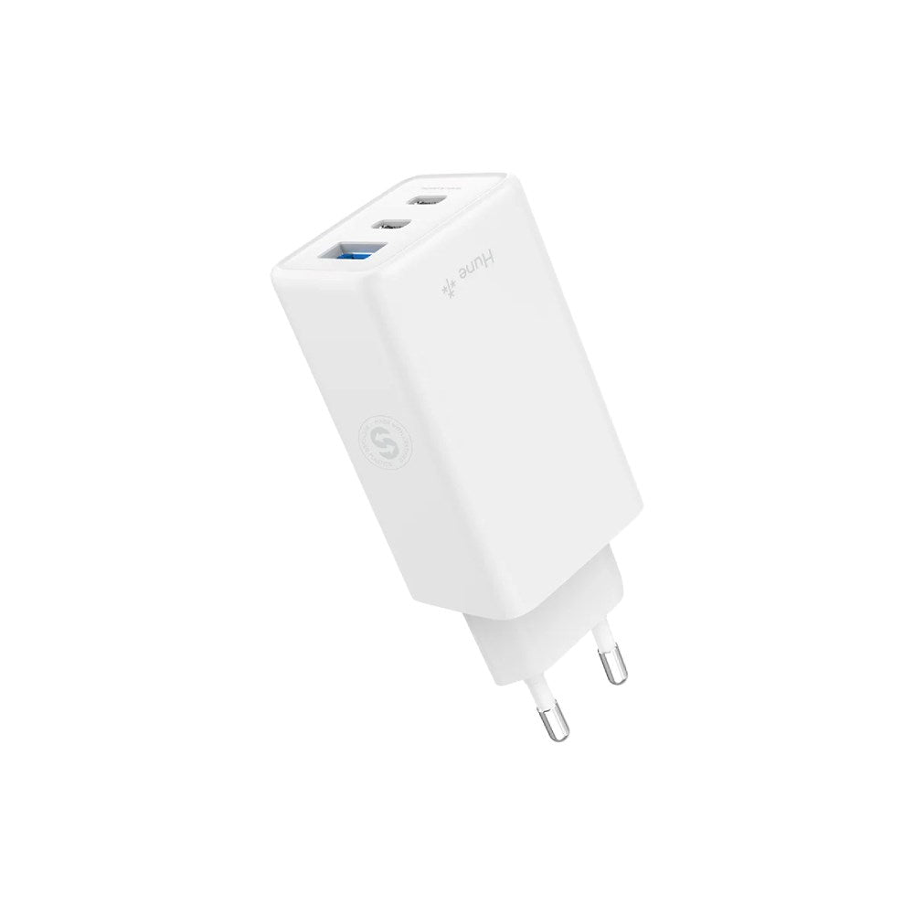 Hune Huron 65W Vægoplader - 1 x USB-C & 1 x USB-A - Hvid