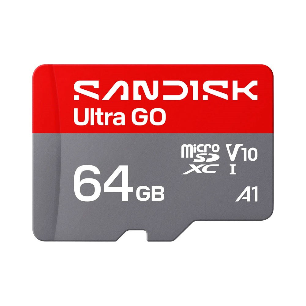 SanDisk 64GB Micro SD Ultra Go Hukommelseskort - Rød / Grå