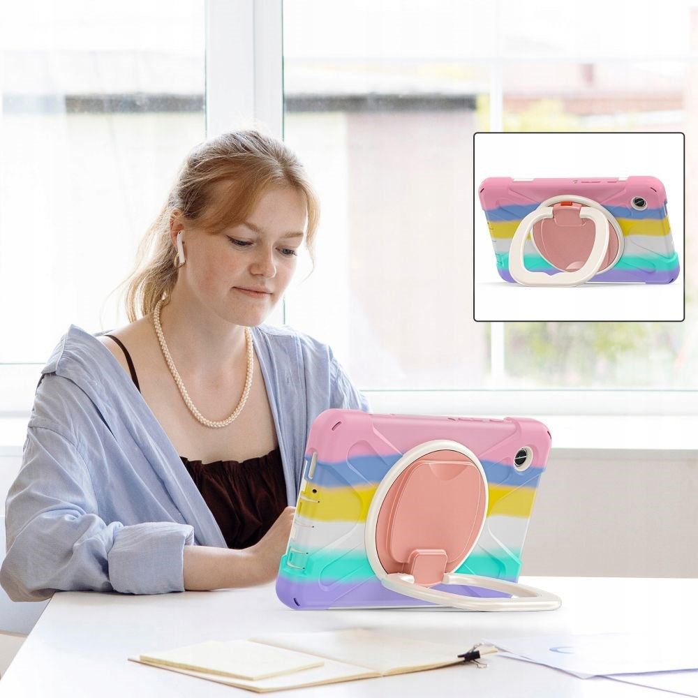 Tech-Protect Samsung Galaxy Tab A9+ (pluss) X-Armor-deksel + skjermbeskytter - flerfarget / gjennomsiktig