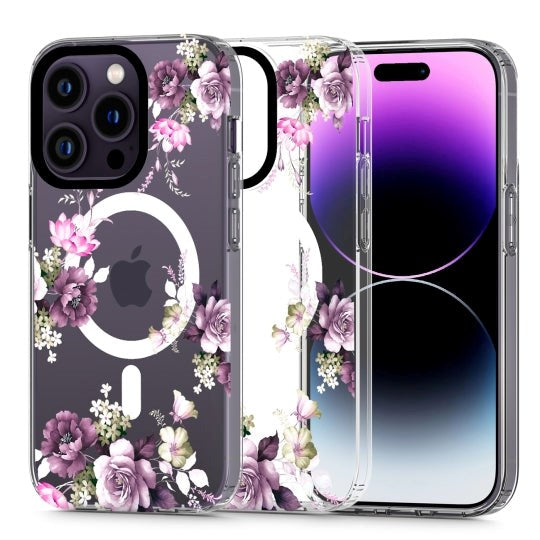 iPhone 13 Pro Tech-Protect MagMood Bagside Cover - MagSafe Kompatibel - Spring Floral