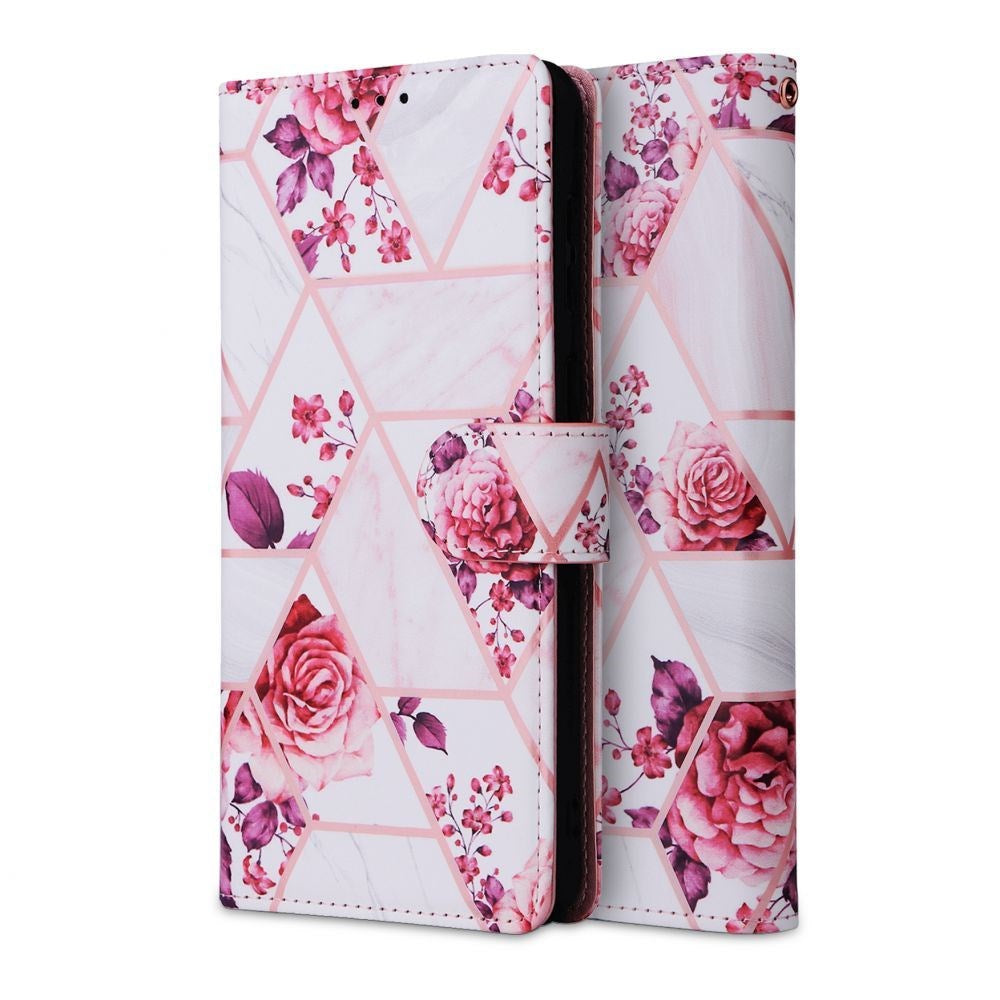 Samsung Galaxy A33 (5G) Tech-Protect Flip Wallet m. Lommebok - Blomsterrose