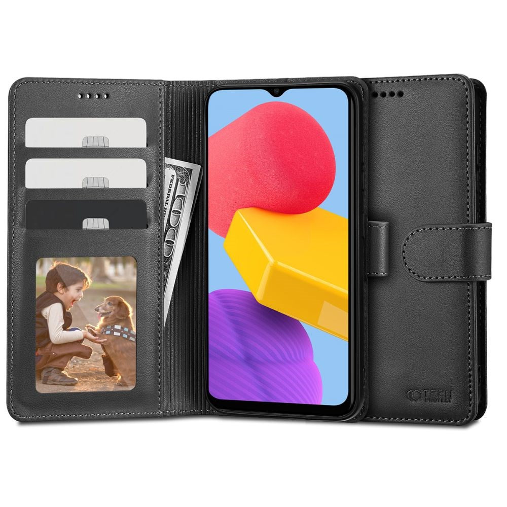 Samsung Galaxy M13 Tech-Protect Flip Wallet m. Lommebok og stativfunksjon - svart