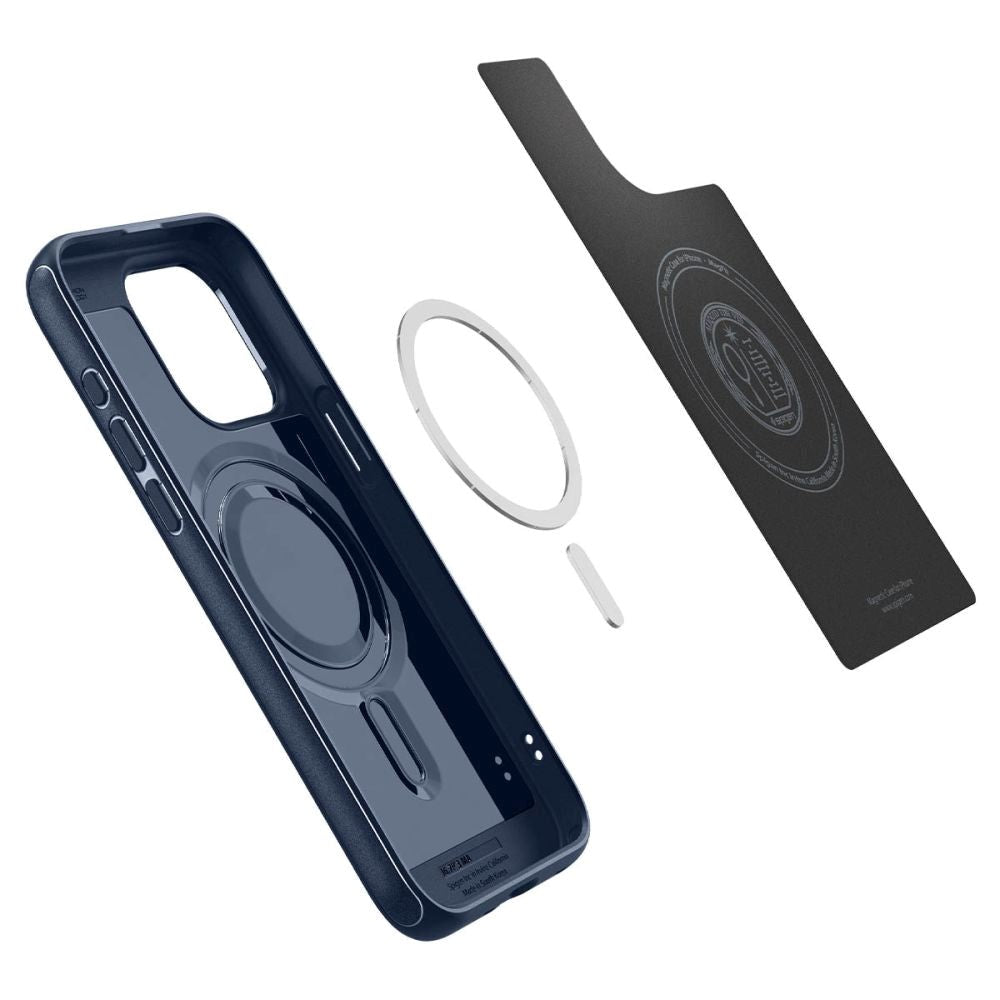 iPhone 15 Pro Max Spigen Mag Armor Bakdeksel - MagSafe-kompatibel - Marineblå