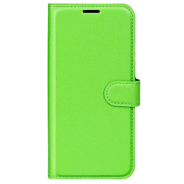 Samsung Galaxy A25 (5G) Litchi Leather Flip Cover m. Lommebok - Grønn