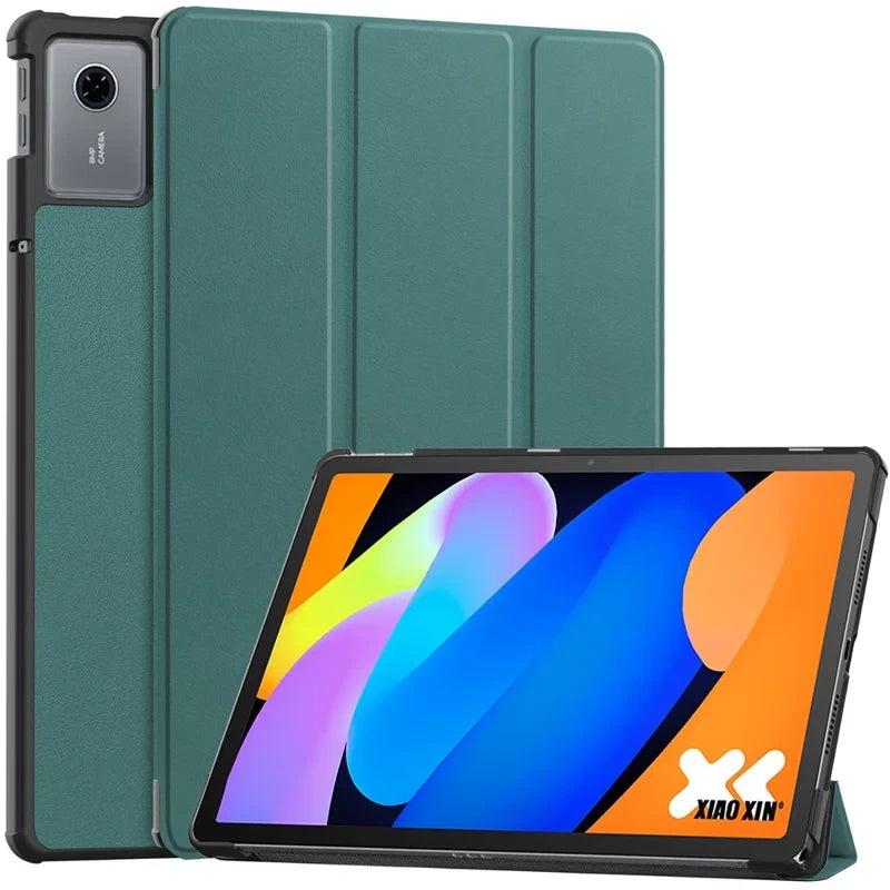 EIDERWOOD Lenovo Idea Tab 11 Kunstlæder Flip Tablet Cover - Grøn
