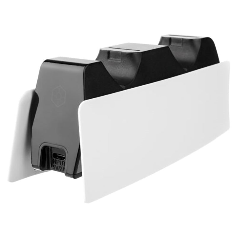 PS5 Ladestasjon for 2 x PS5-kontroller - Hvit / Svart