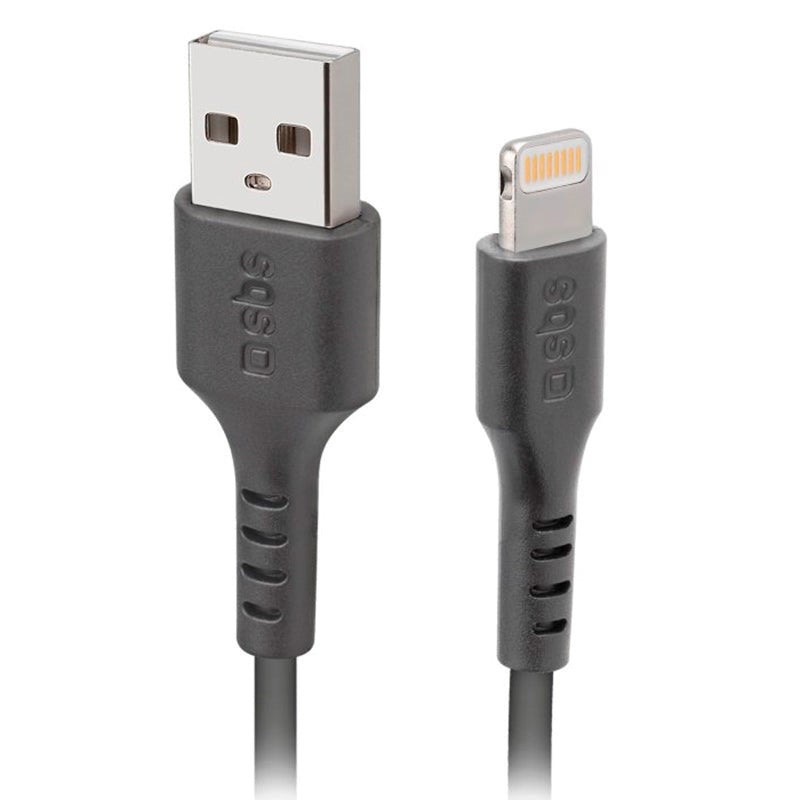SBS USB-A til Lightning-kabel - 1 meter - MFI - 480 Mbit/s - Svart