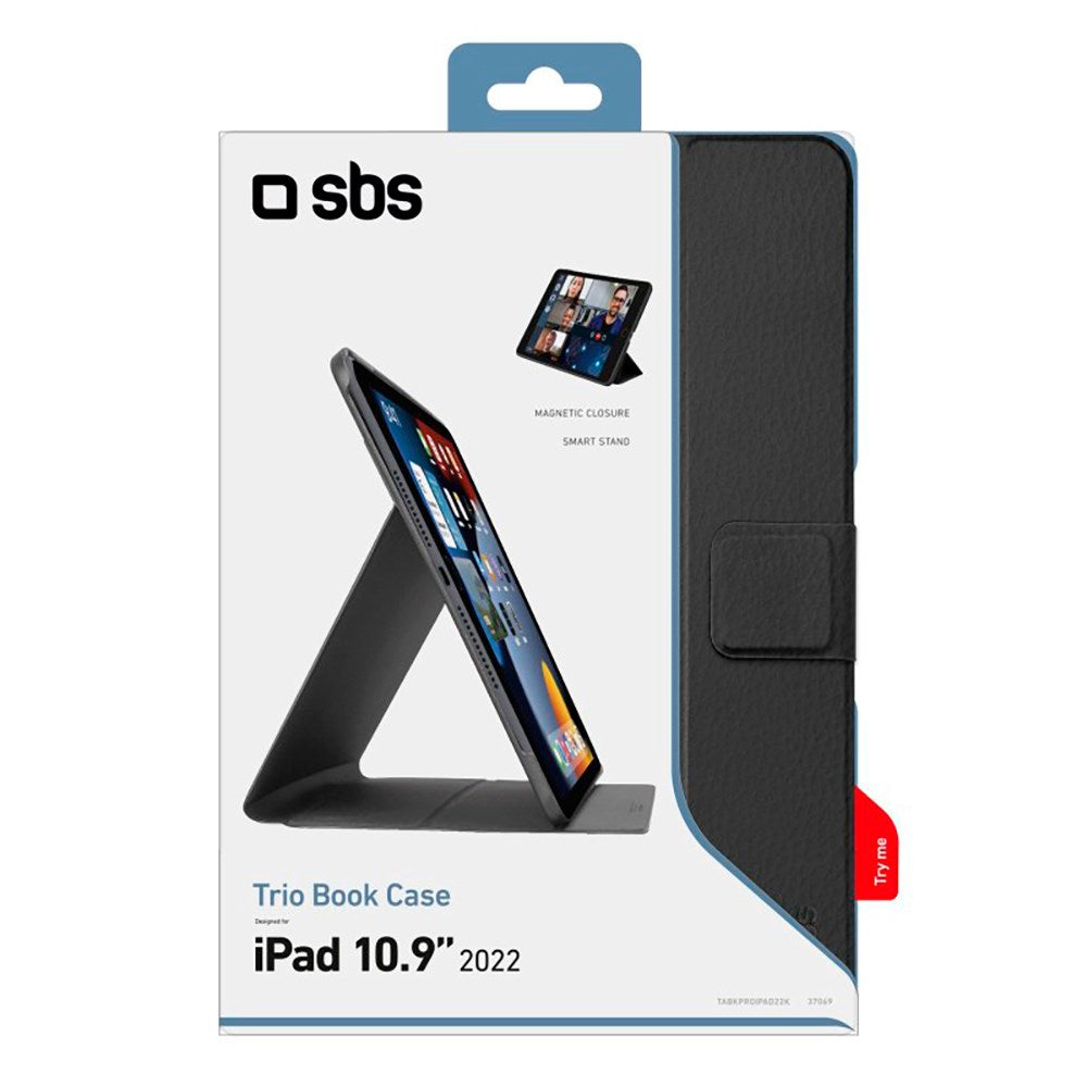 SBS iPad 11" (2025) / iPad 10,9" (2024/2022) Book Pro-deksel - svart