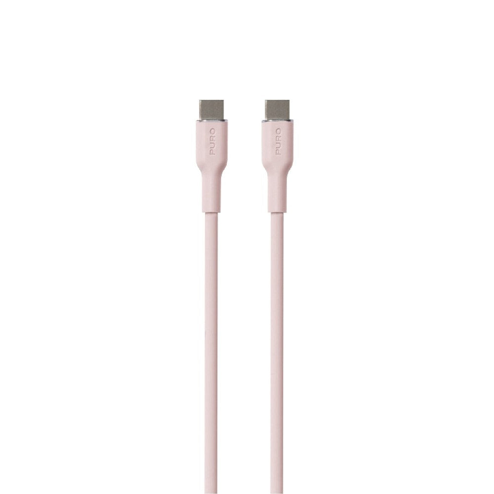 USB-C til USB-C-kabel - PURO Soft 1,5m - Rosa