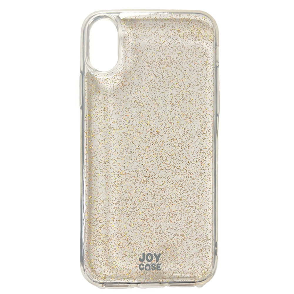 iPhone X / Xs Joy Case Hybrid Glitter Bakdeksel - Gjennomsiktig / Gull