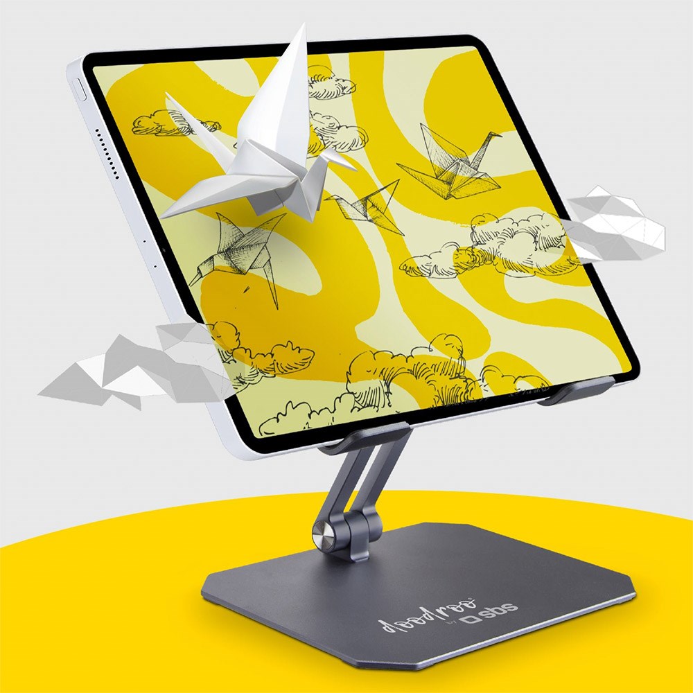 doodroo metallstativ for nettbrett - grå