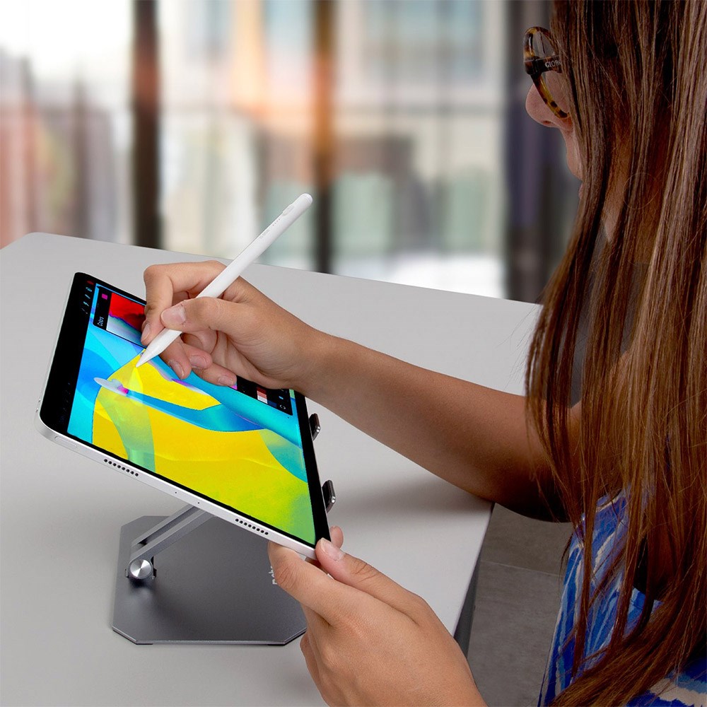 doodroo metallstativ for nettbrett - grå