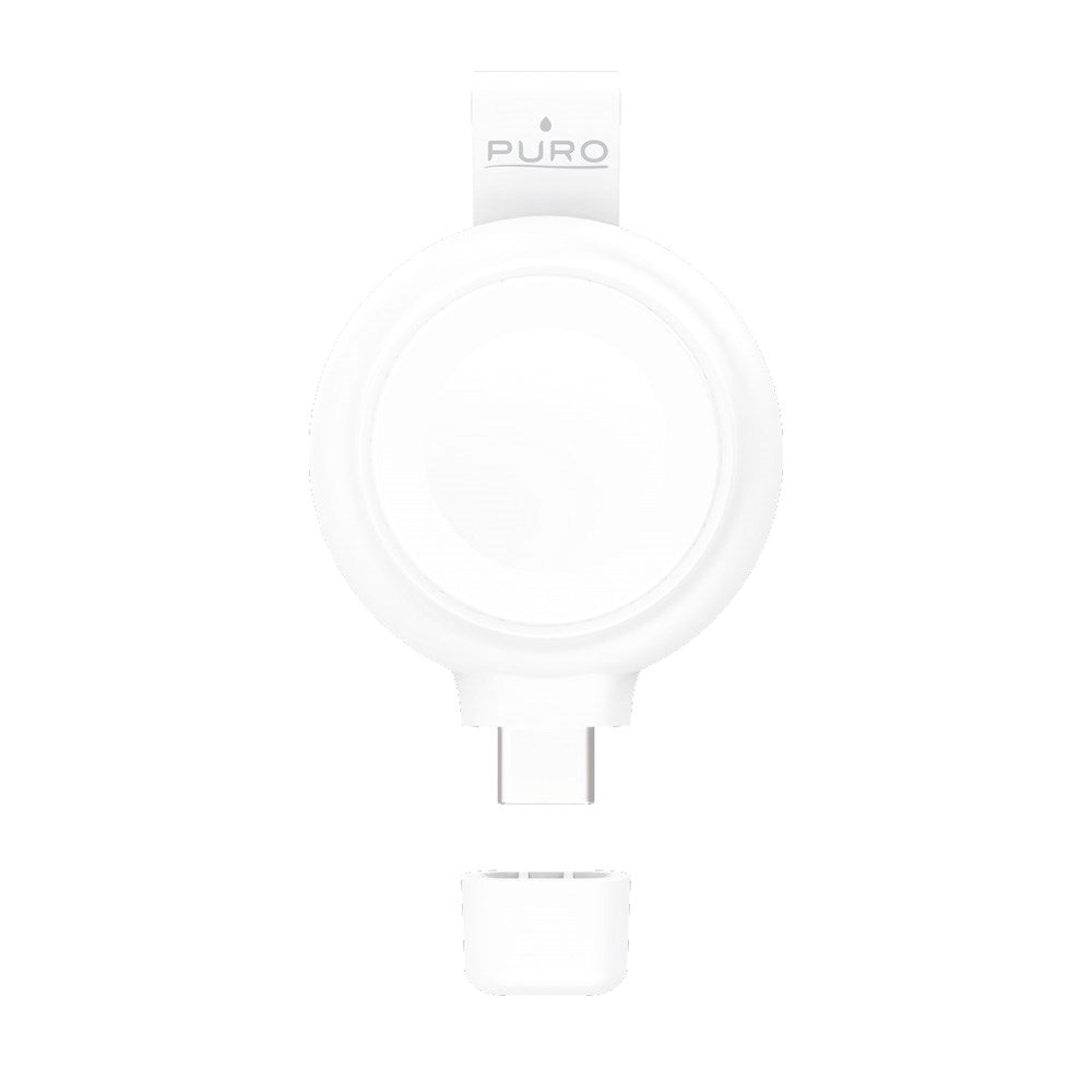 Trådløs lader for Apple Watch & AirPods Pro - Puro Power Go Mini - USB-C - Hvit