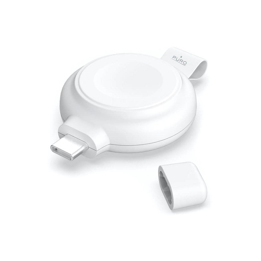 Trådløs lader for Apple Watch & AirPods Pro - Puro Power Go Mini - USB-C - Hvit