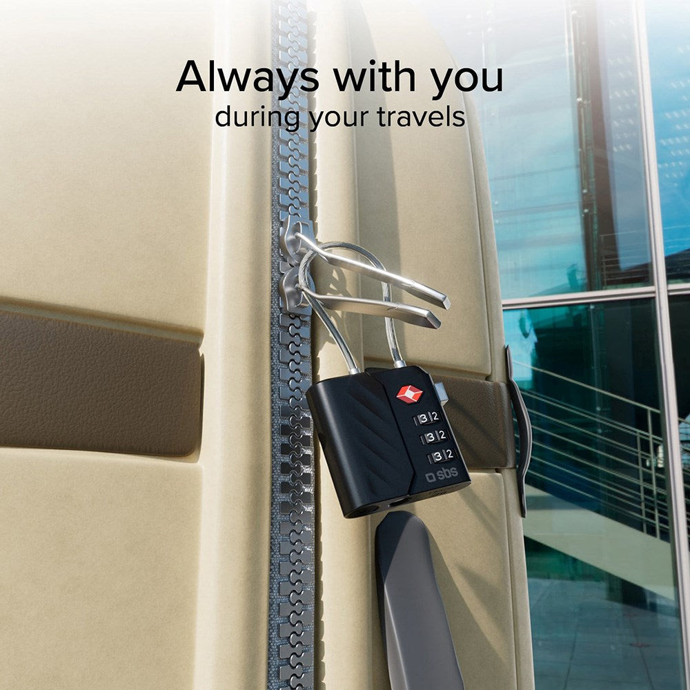 TSA-Hængelås - GPS & Bluetooth Sporingsenhed - Apple FindMy - Sort