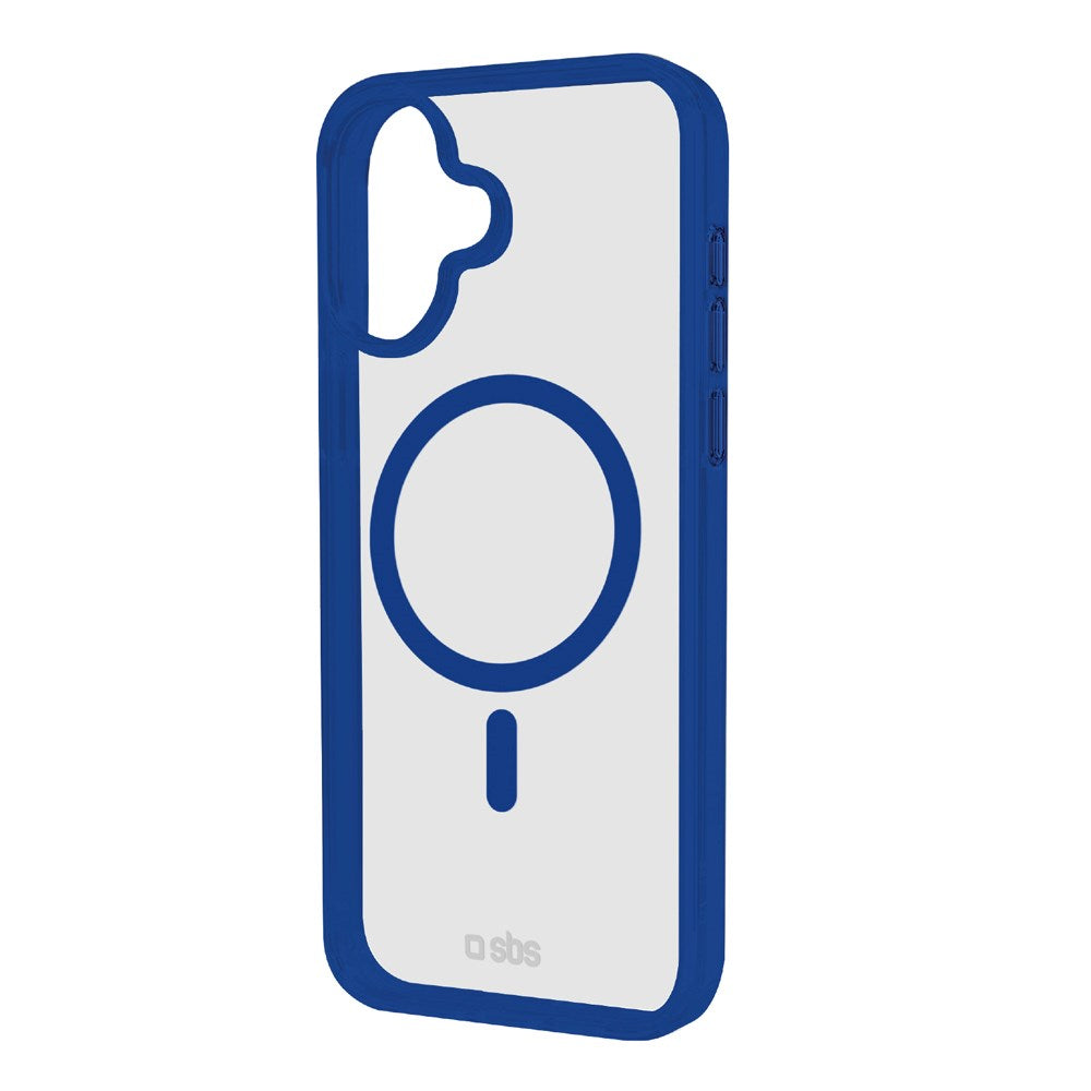 SBS Mag Frame iPhone 16 Bakdeksel - MagSafe-kompatibel - Gjennomsiktig / Blå