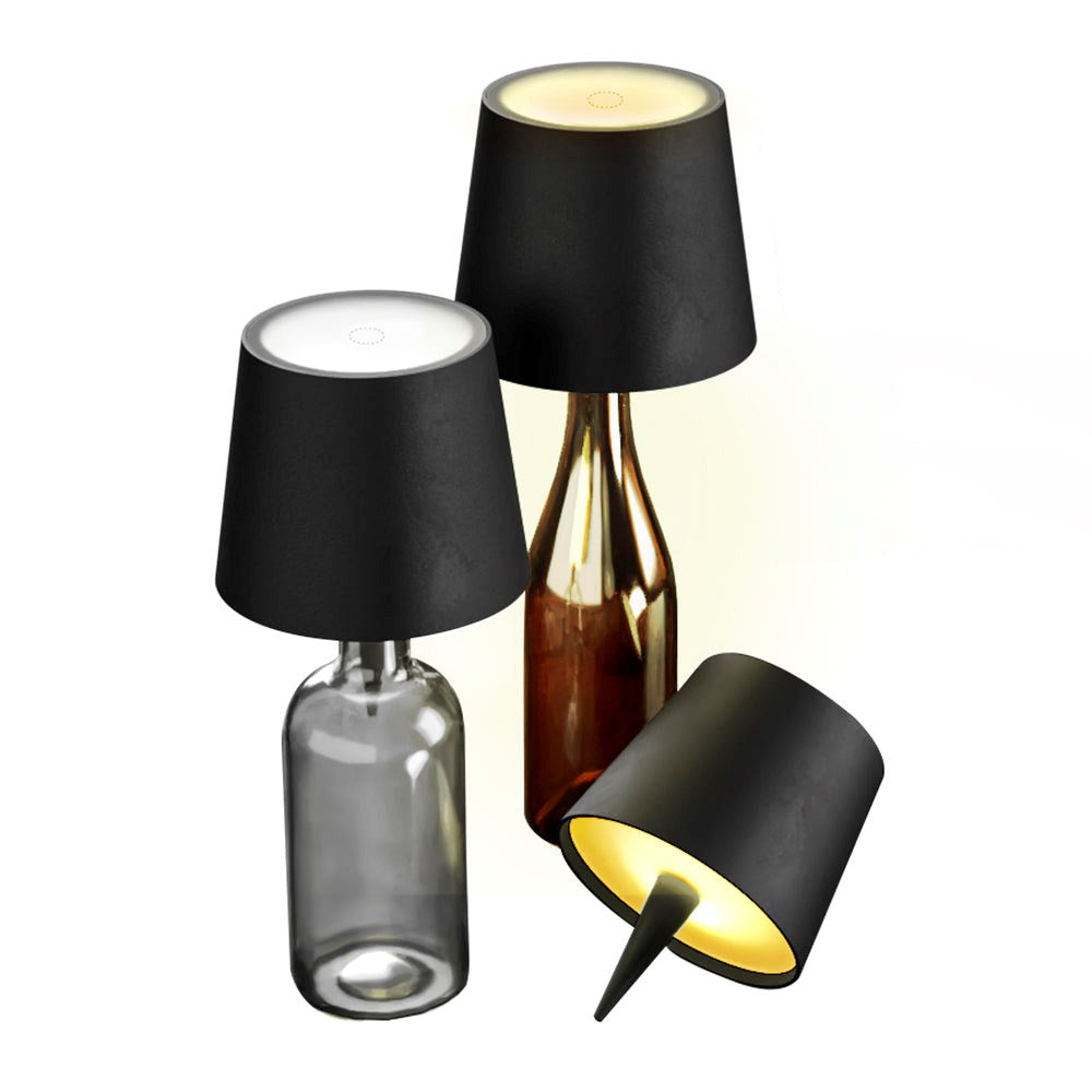 Genopladelig LED Bordlampe Skærm - SBS - Sort